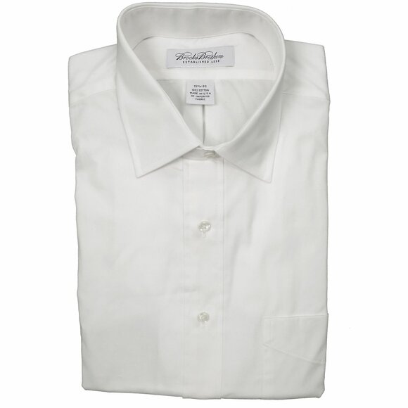 NEW Brooks Brothers Dress Shirt!15.5 33Off WhiteSpread CollarUSA Made
